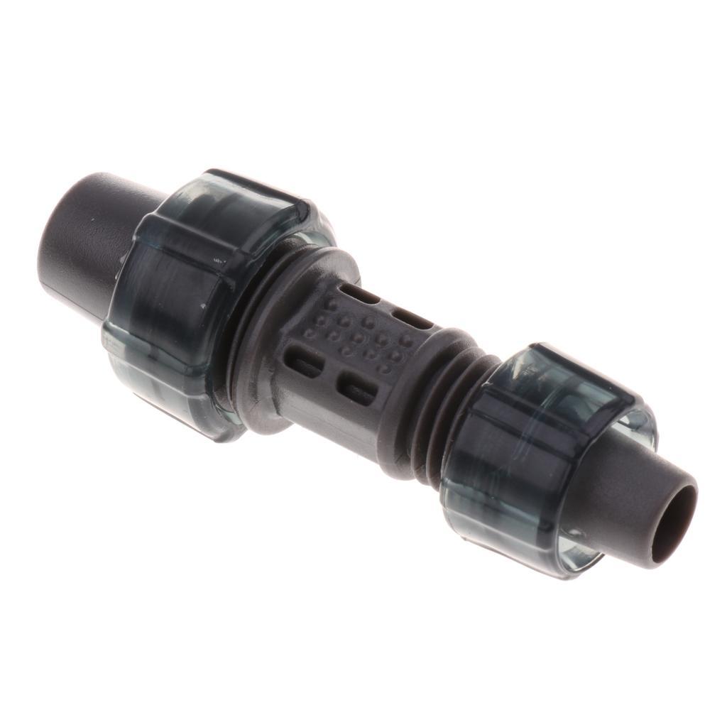 Black Plastic Aquarium Tank Water Flow Hose Pipe Tube Adapter Black