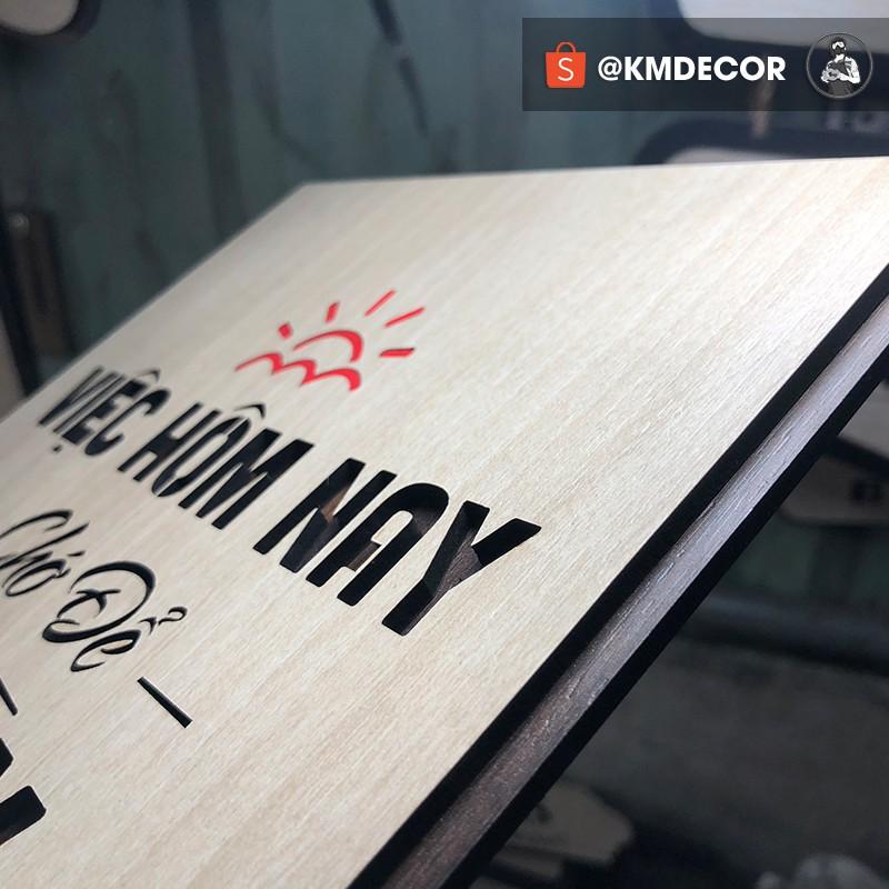 Tranh văn phòng  - Mẫu "Việc hôm nay chớ để ngày mai"