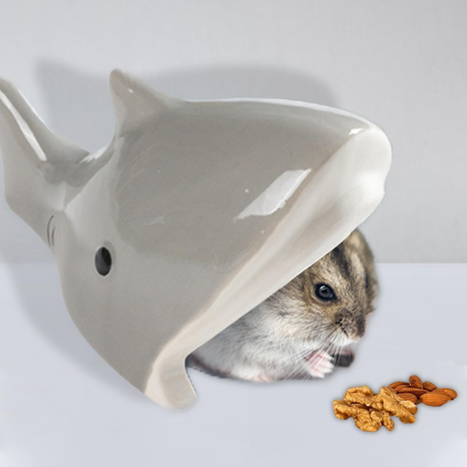 Cartoon Ceramic Hamster House Hideout Cave Small Animal Hut