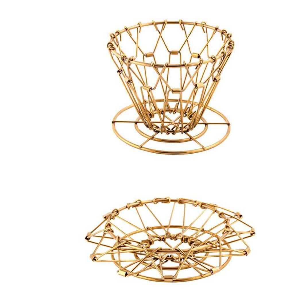 Coffee Drip Holder Rack Portable Camping Dripper Tea Filter Bracket Golden