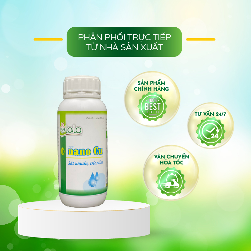 Sát khuẩn, diệt nấm, tẩy rong rêu – Ô Nano Cu 500ml