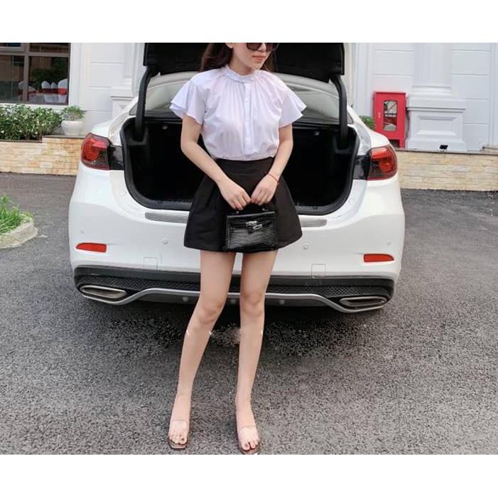 CHÂN VÁY BỒNG VẢI PHI BÓNG - CV0125