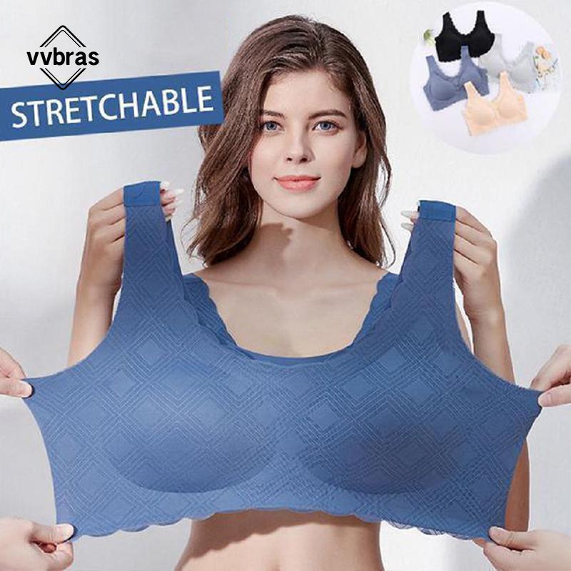 Vvbras Push Up Bra Liền Mạch Đồ Lót Nữ Top Gợi Cảm Áo Lót Không Gọng Mỏng Chưa Đan Dây Bralette Áo Mềm Mại Lót V Sâu
