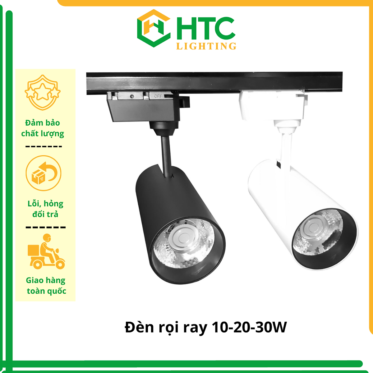 Đèn rọi ray chiếu điểm 10-20-30w  ánh sáng trung tính 4500k