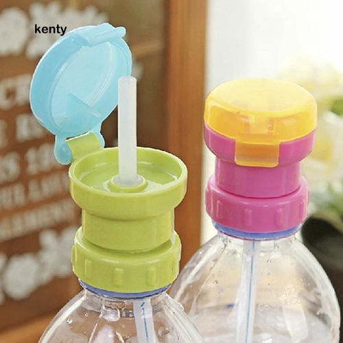 Dụng cụ uống nước cho bé đi du lịch, gắn vừa các loại chai nhưa, có Nắp đậy bình nước, ống hút tiện dụng