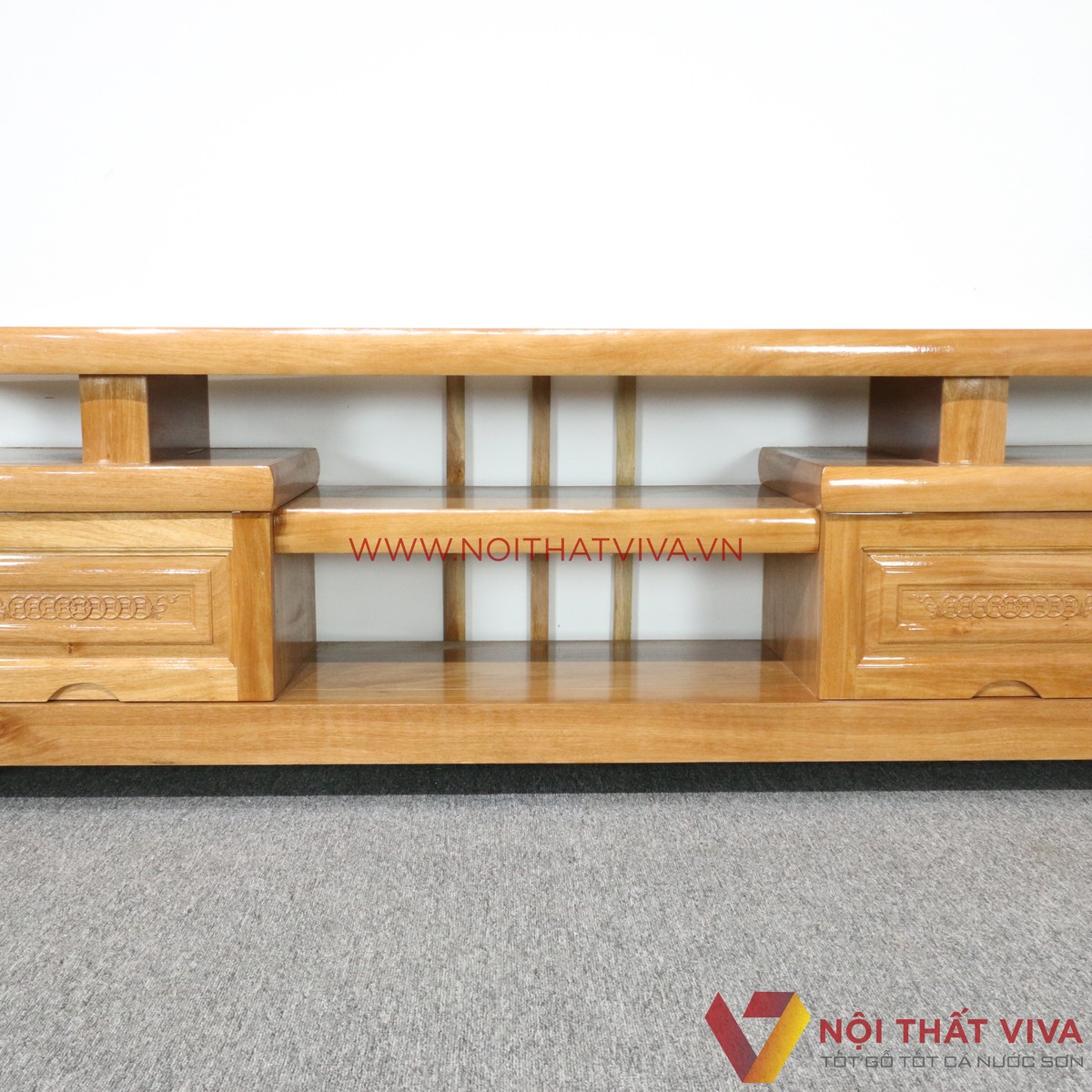 Kệ Tivi Gỗ Đinh Hương 2 Hộc Kéo Đẹp Giá Rẻ