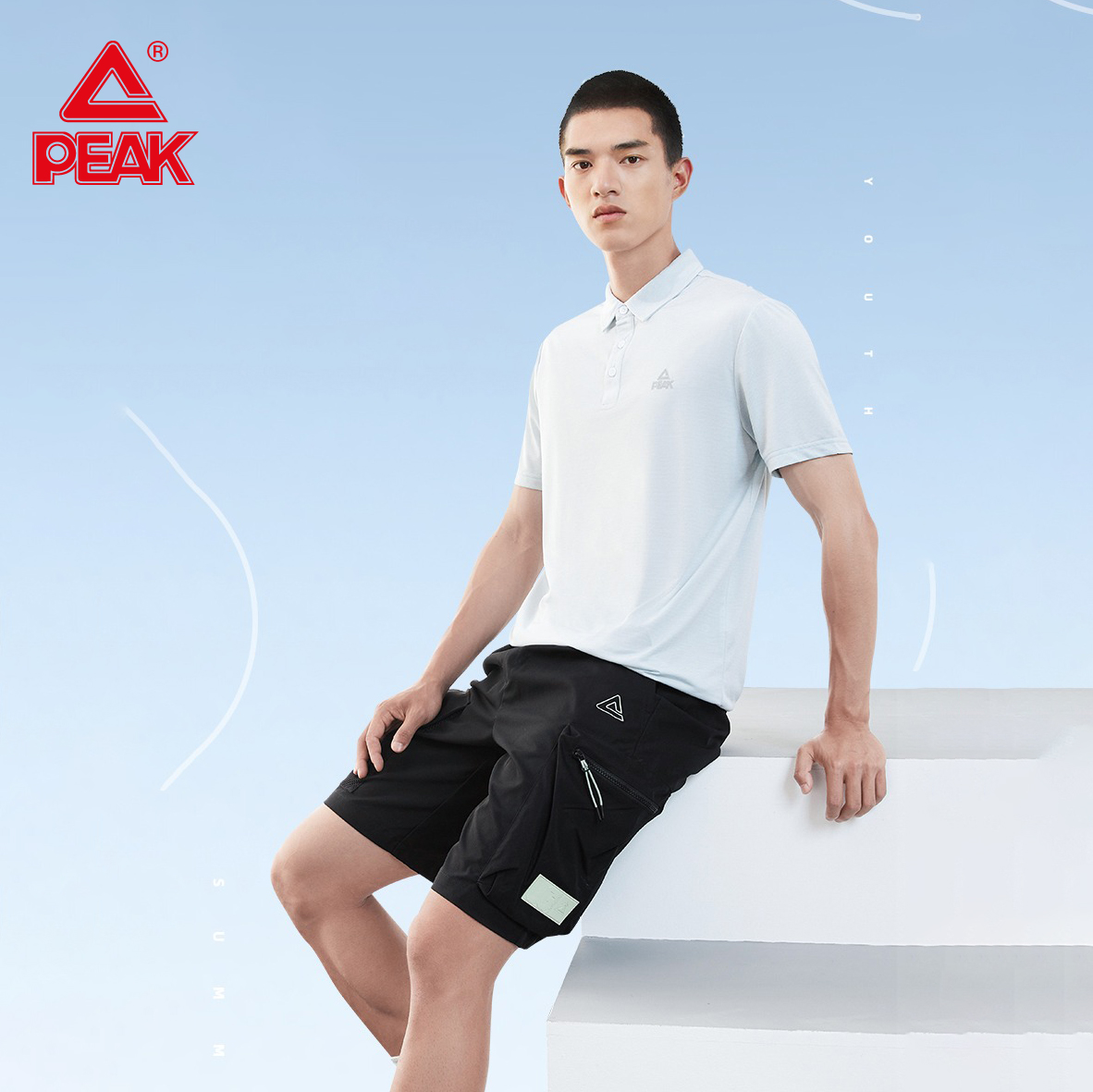 Áo Thun Polo Nam Thể Thao Có Cổ Chính Hãng Cao Cấp PEAK DF622351