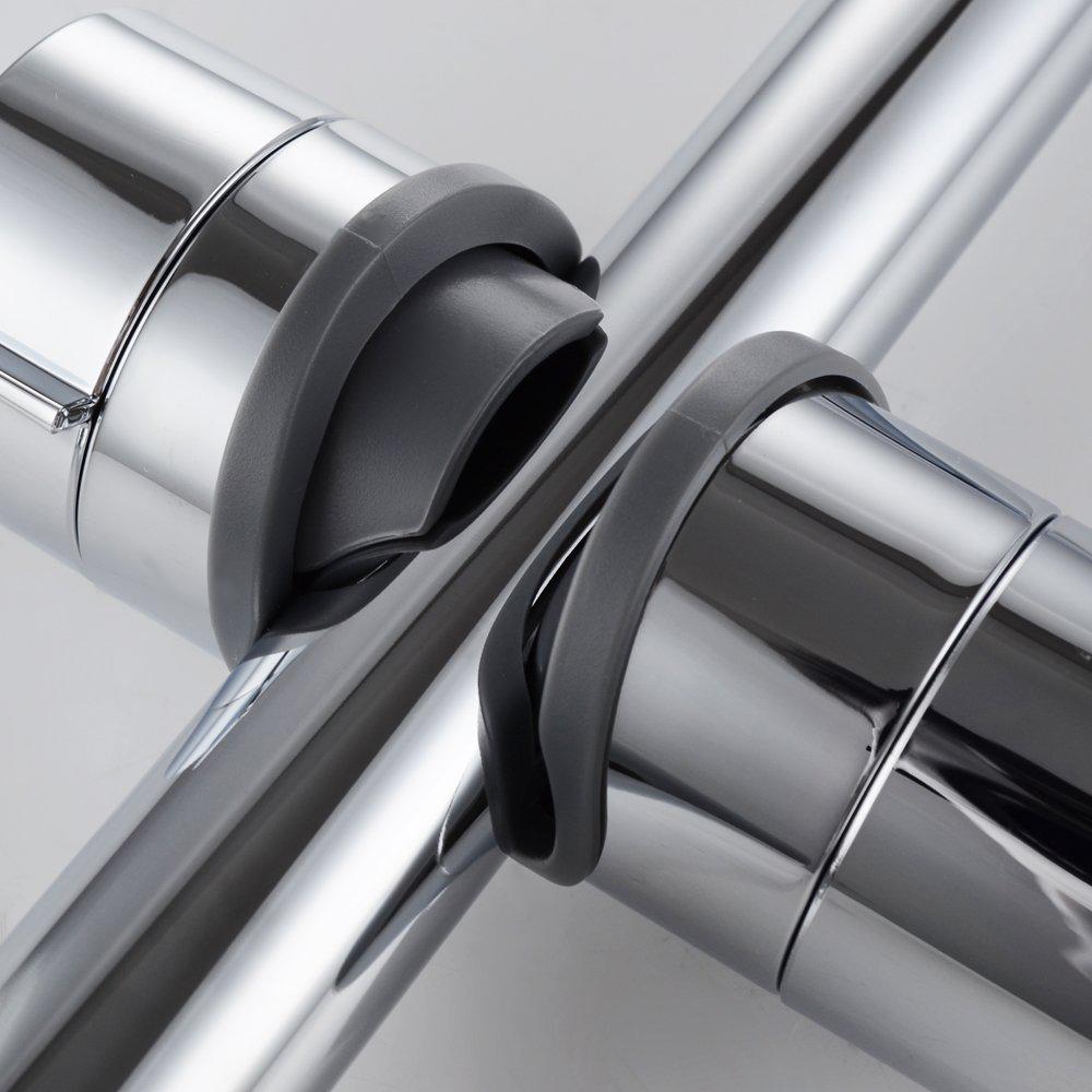 Giá đỡ vòi hoa sen cầm tay có thể điều chỉnh cho thanh trượt Đường kính 18-25MM bằng Chrome đánh bóng