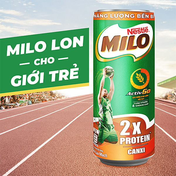 Sữa Lúa Mạch Nestlé MILO Lon Thùng 24 Lon x 240 ml