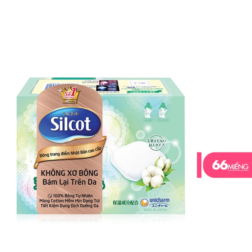 Bộ 2 hộp Bông tẩy trang cao cấp Silcot Premium 66 miếng/hộp