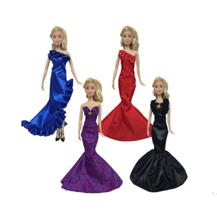 Set 4 đầm dạ hội cho búp bê cao 30cm