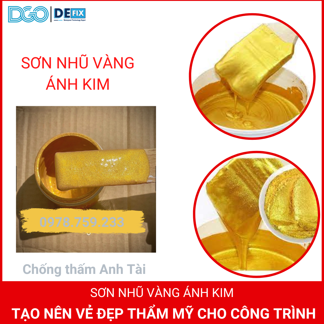 Sơn nước nhũ vàng ánh kim DAVOSA MC04