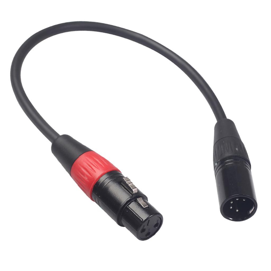 3 Pin Female to 5 Pin Male Cable XLR Camera Stereo Audio Transfer