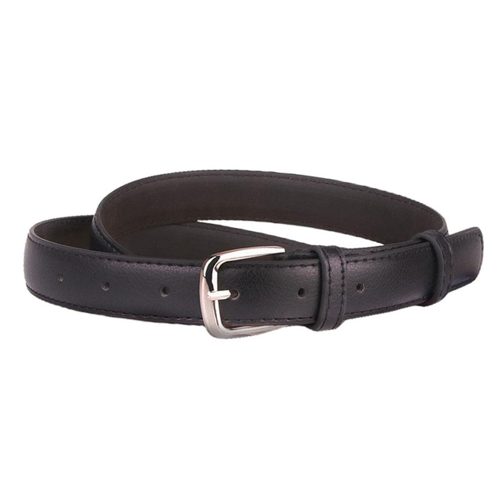 Womens Fashion Casual Belt PU Leather Waist Belt Single Prong Buckle Belt