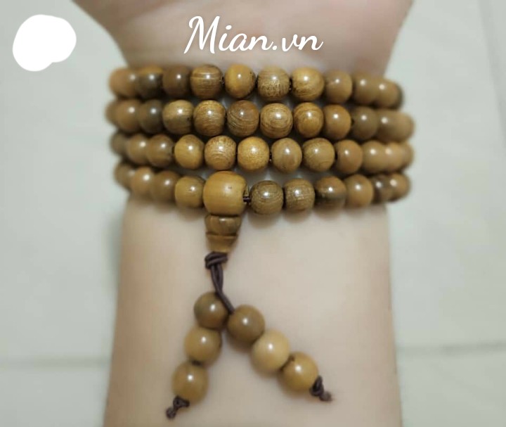 VÒNG PHONG THUỶ 108 HẠT GỖ BÁCH XANH - Mian .vn