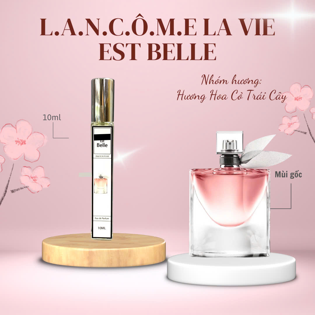 Tinh dầu nước hoa dạng xịt 10ml La..vie Lan..come (mùi nữ) ngọt ngào, sang trọng