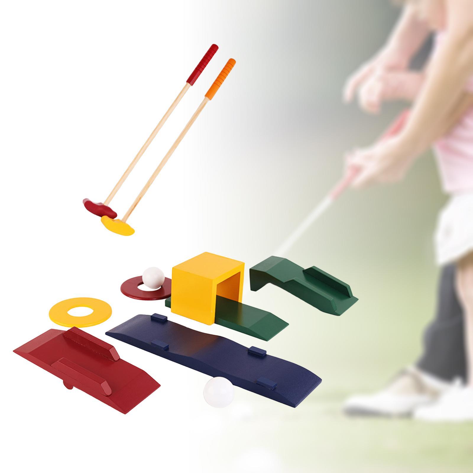 Kids Golf Clubs Set Exercise Ball Toys with Wooden Ball for Indoor