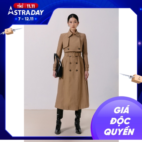 Áo Măng Tô Tay Dài Cá Tính Nữ White Ant, Hàng Thiết Kế Cao Cấp SERENA A-LINE COATS 150700045