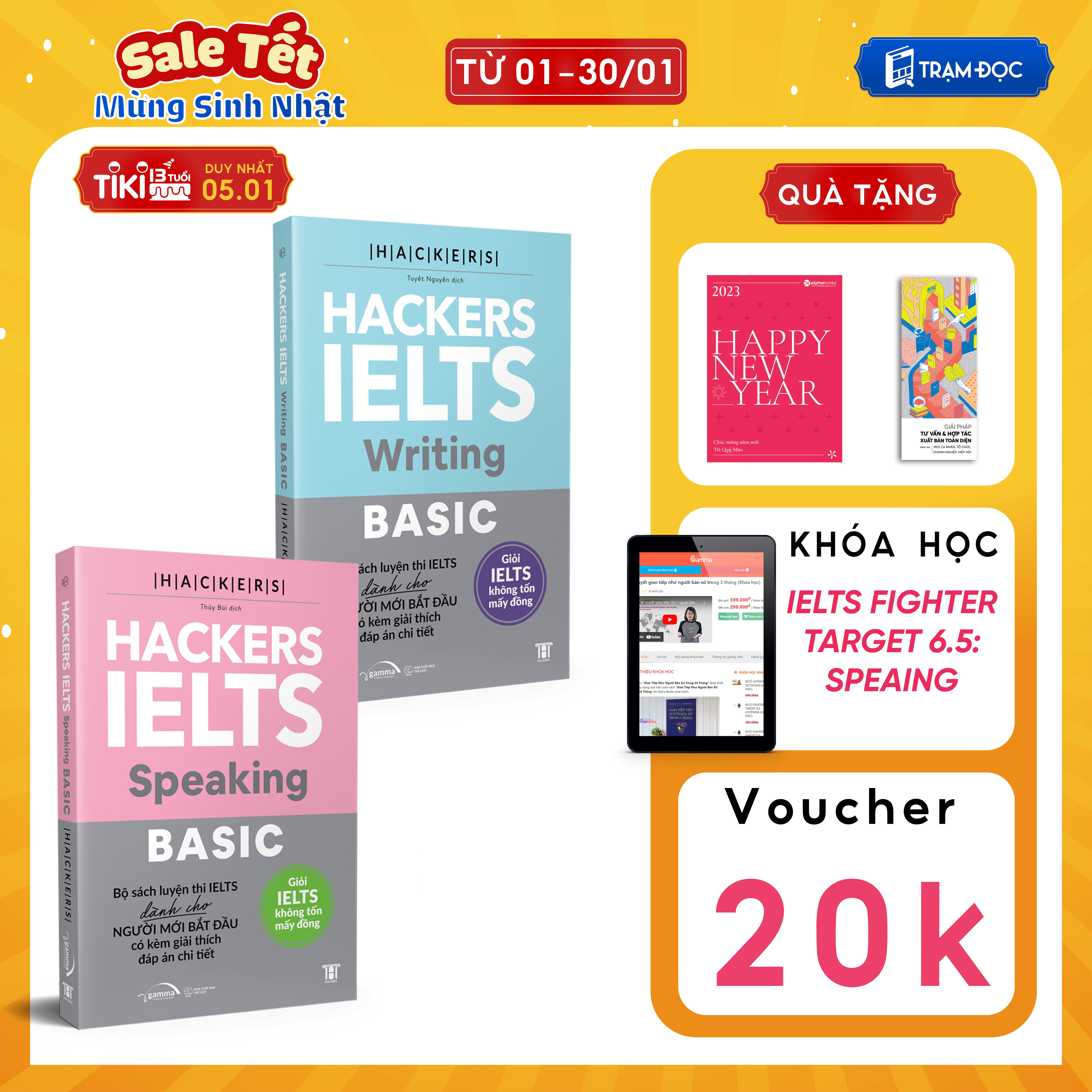 Combo Hackers IELTS Basic - Speaking + Hackers IELTS Basic - Writing