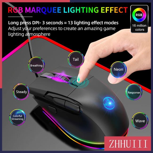 Chuột Gaming JT A905 Có Dây TíCh HợP ĐèN Led Rgb 7200dpi 8d