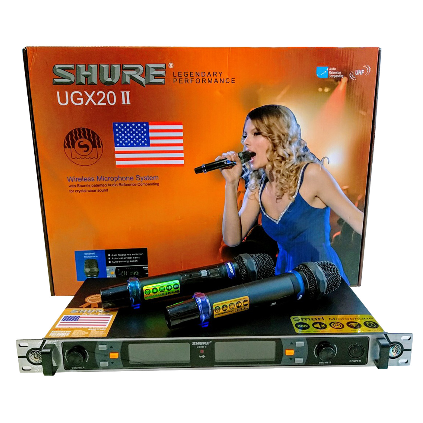 Micro Shure UGX20ii Không Dây Chuyên Nghiệp - Hàng Nhập Khẩu