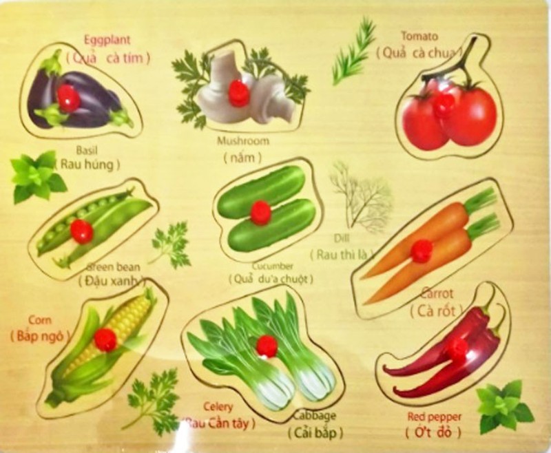 5 Bảng đồ chơi ghép gỗ có núm cho bé Mã 018