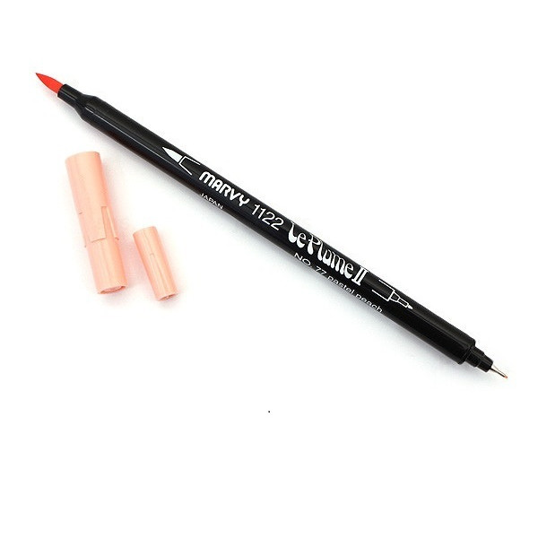 Bút lông hai đầu màu nước Marvy LePlume II 1122 - Brush/ Extra fine tip - Pastel Peach (77)