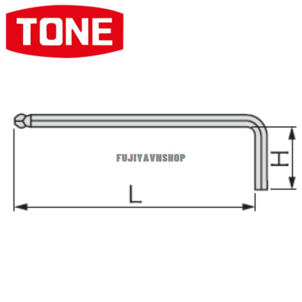 Lục giác chữ L đầu bi loại dài TONE - BL-02-03-08