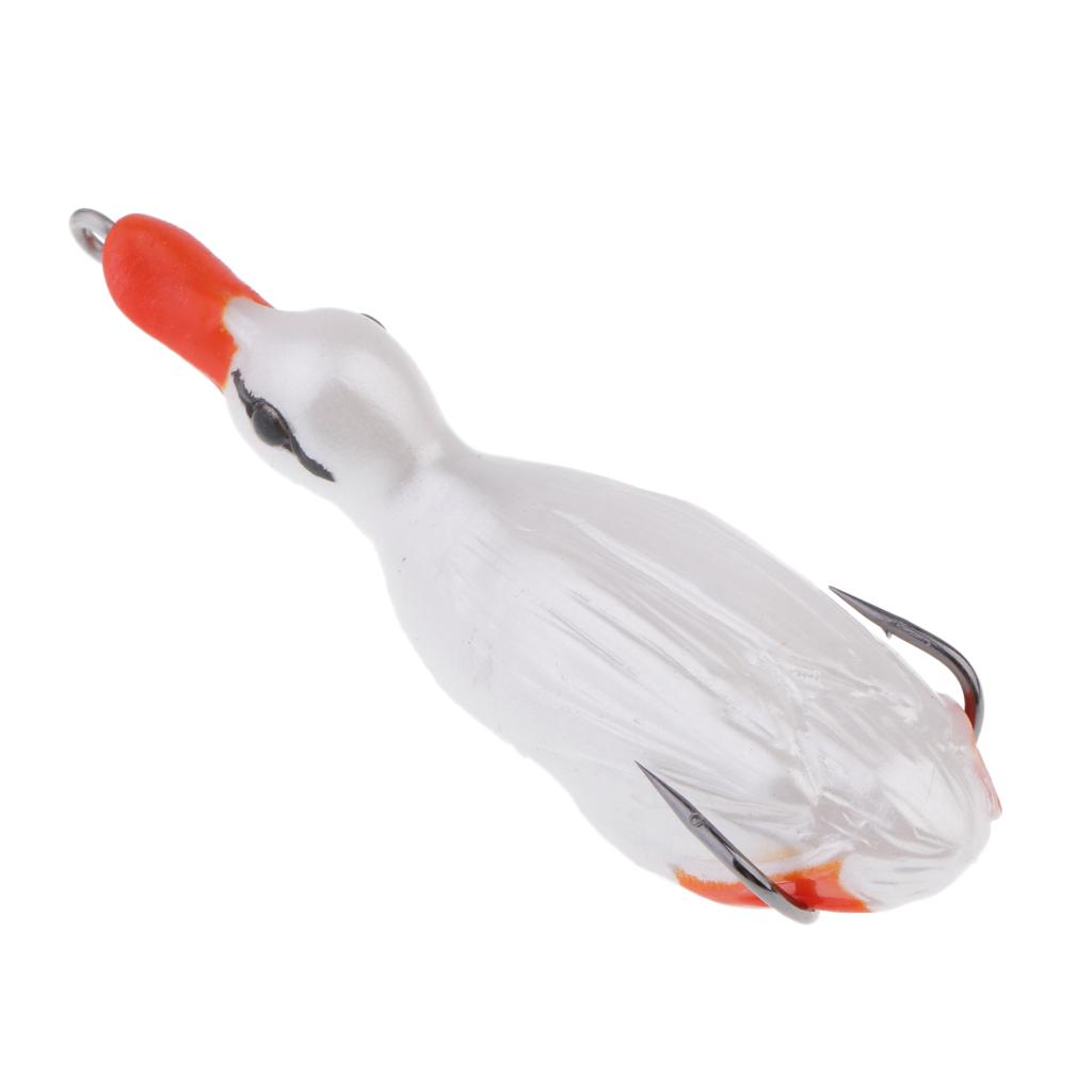 2pcs Duck Design Soft Frog Fishing Lures Artificial Baits Floating Swimbait