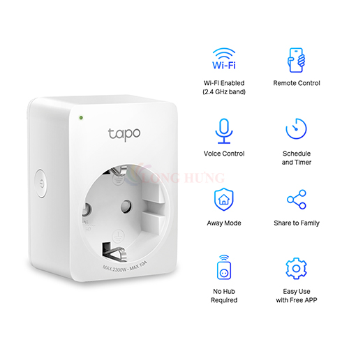 Ổ cắm Wi-Fi TP-Link Tapo Mini Smart Wifi Socket P100 - Hàng chính hãng