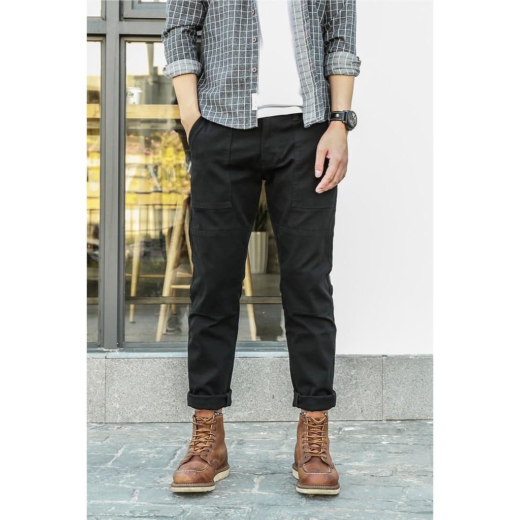 Quần Kaki Túi Hộp Dáng Suông
