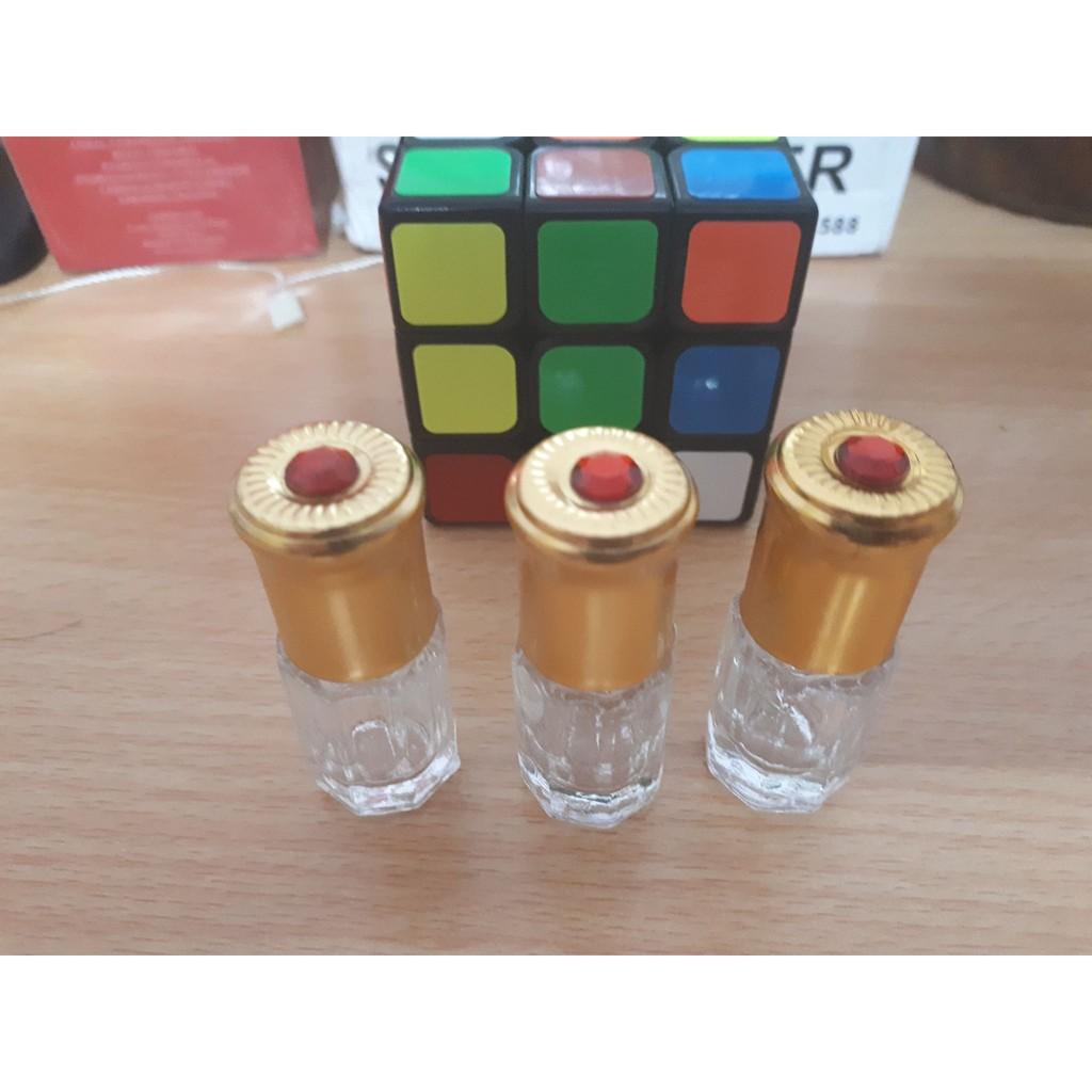 Lọ chiết nước hoa/tinh dầu bi lăn 3ml/12ml thủy tinh lục lăng
