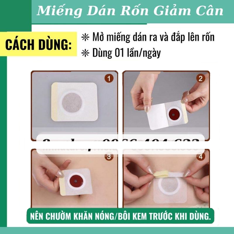 [Hộp 40 Miếng] Miếng Dán Tan Mỡ Dán Ở Rốn Tan Mỡ Bụng, Đùi, Tay, Dán Ở Đâu Tan Mỡ Ở Đó