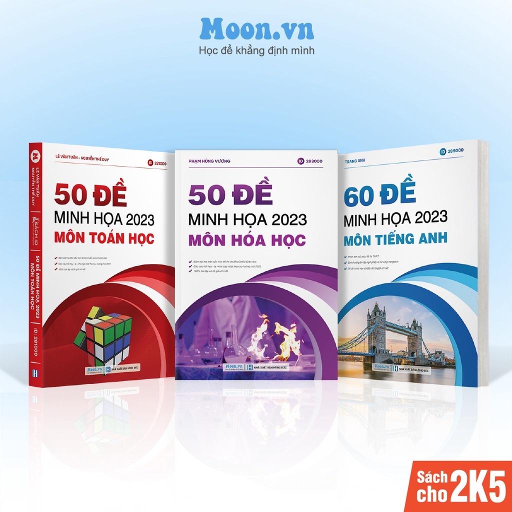 Bộ đề minh hoạ trắc nghiệm khối D7, sách luyện đề ôn thi thpt quốc gia môn toán hoá anh moonbook