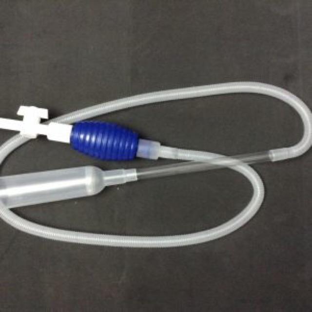 Bơm Tay Có Van Vặn dùng Thay Nước Hút Phân Hồ Cá To