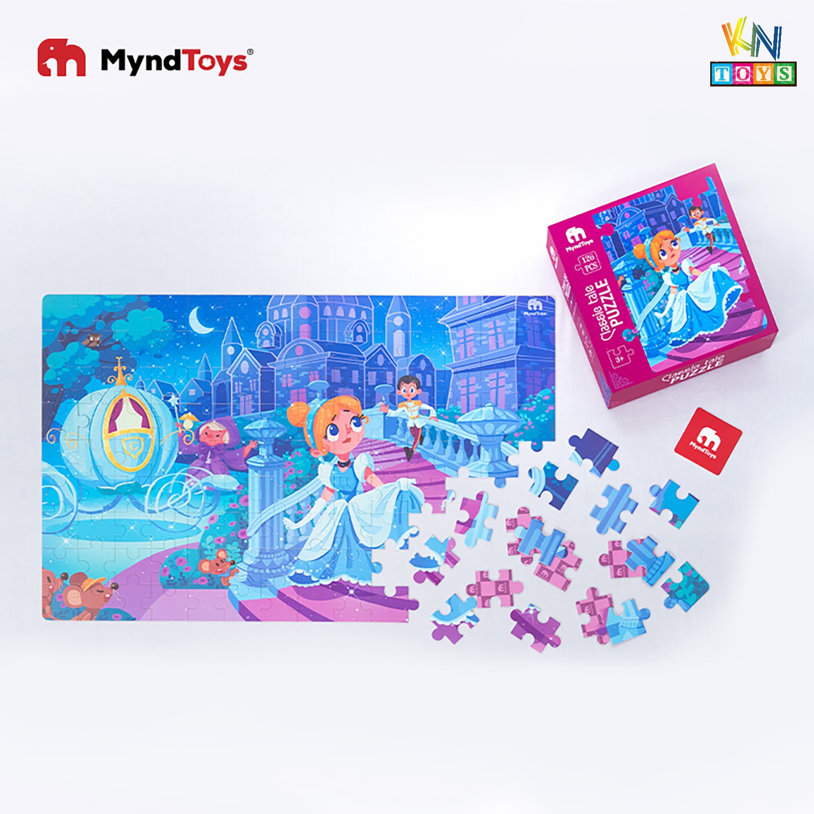 Đồ Chơi Xếp Hình MyndToys - Classic Tale Puzzle – Cinderella (Cô bé Lọ Lem 126 mảnh ghép cho Bé Từ 3 Tuổi)