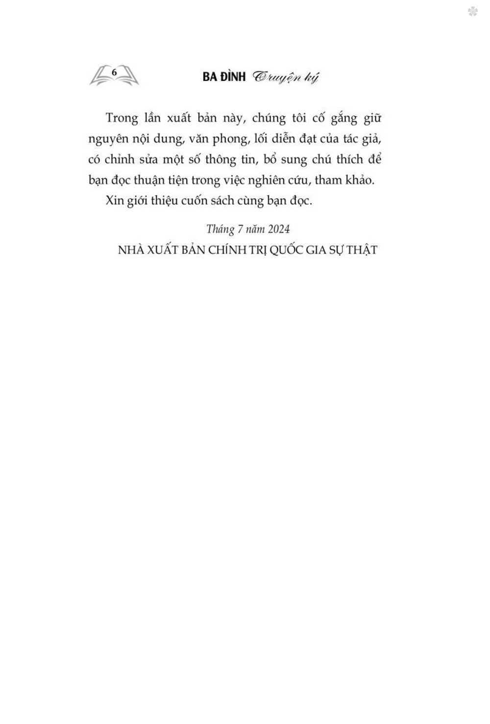 Ba Đình (Truyện ký) bản in 2024