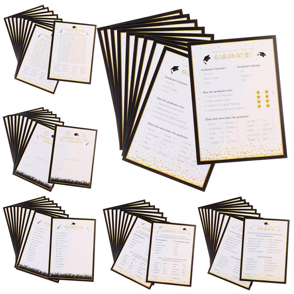 10 Pieces Graduation Question and Answer Game Graduation Season Game Cards