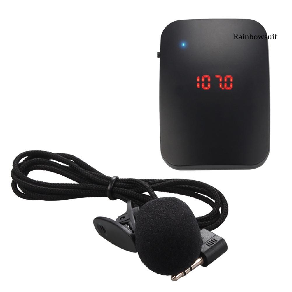 Micro RB Không Dây Có Kẹp Gắn Cổ Áo Hỗ Trợ Truyền Tín Hiệu FM Và Phụ Kiện