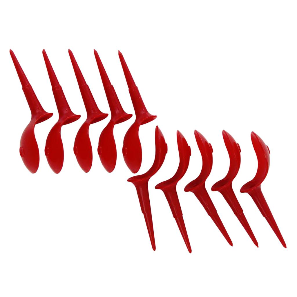 4x10 Pieces Plastic Novelty Anti-Slice Golf Tees Chair Tees Divot Tools Red
