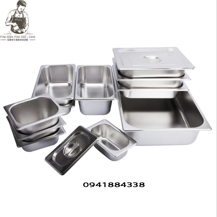 Khay Inox Đựng Topping, Khay Topping Có Nắp