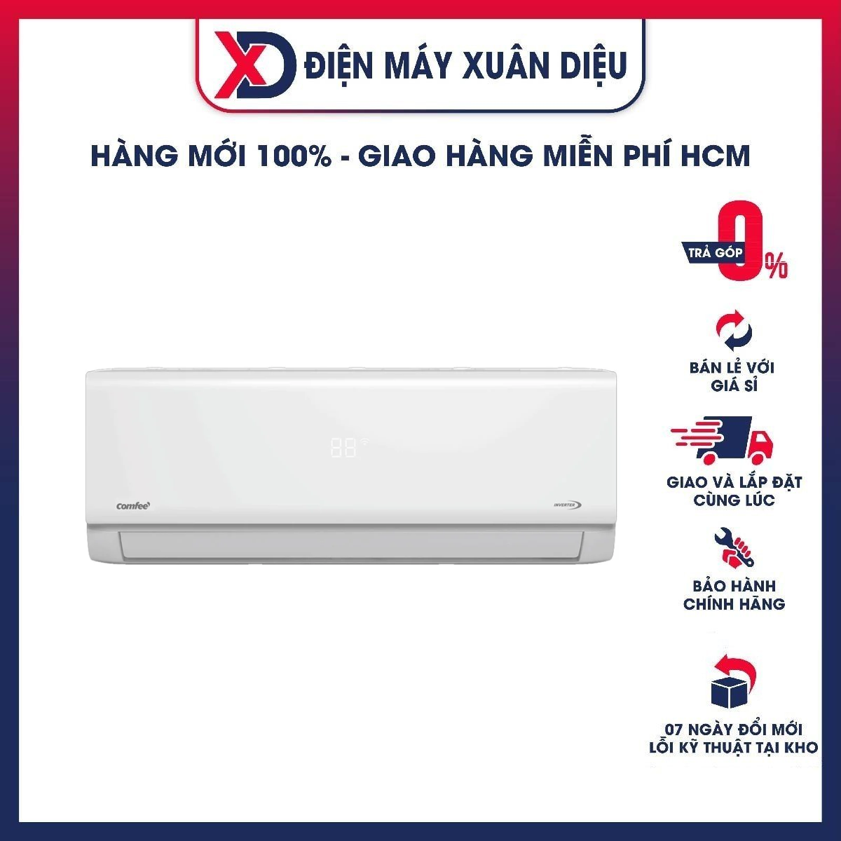 Máy lạnh COMFEE CFS-13VWGF-V inverter 1.5hp - Hàng chính hãng (chỉ giao HCM)