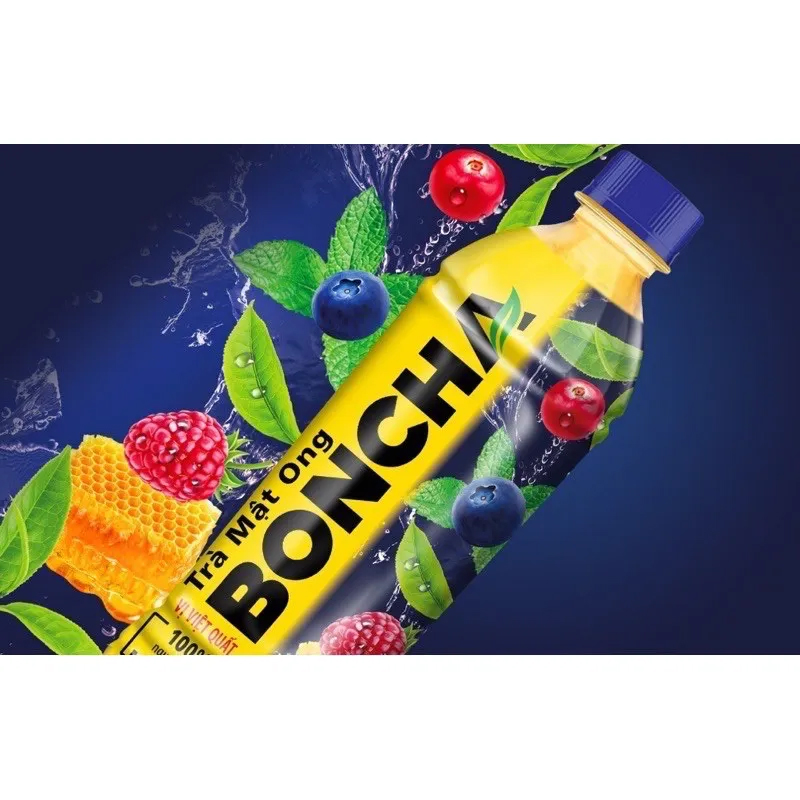 Thùng 24 Chai Trà Mật Ong vị Việt Quất BONCHA 450ml