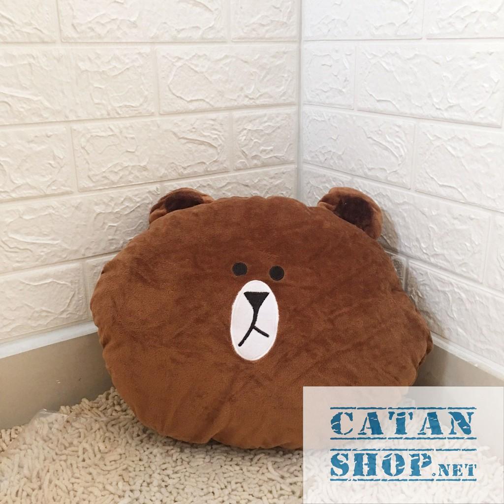 GỐI MỀN 3 in 1 gấu Brown siêu cute, nỉ nhung siêu mịn, bộ chăn gối văn phòng, gấu bông kèm mền GM79-BrownNgu