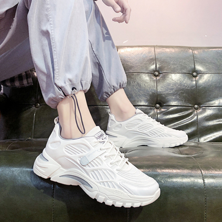 Giày Thể Thao Nam GEMI - Giày Sneaker Màu Trắng - Đen, Dáng Thể Thao Dễ Phối Đồ - G5316