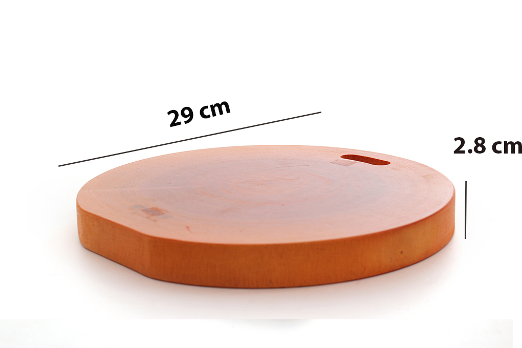 Thớt gỗ vát tròn Ichigo IG-7110 (26 x 2,8 cm)