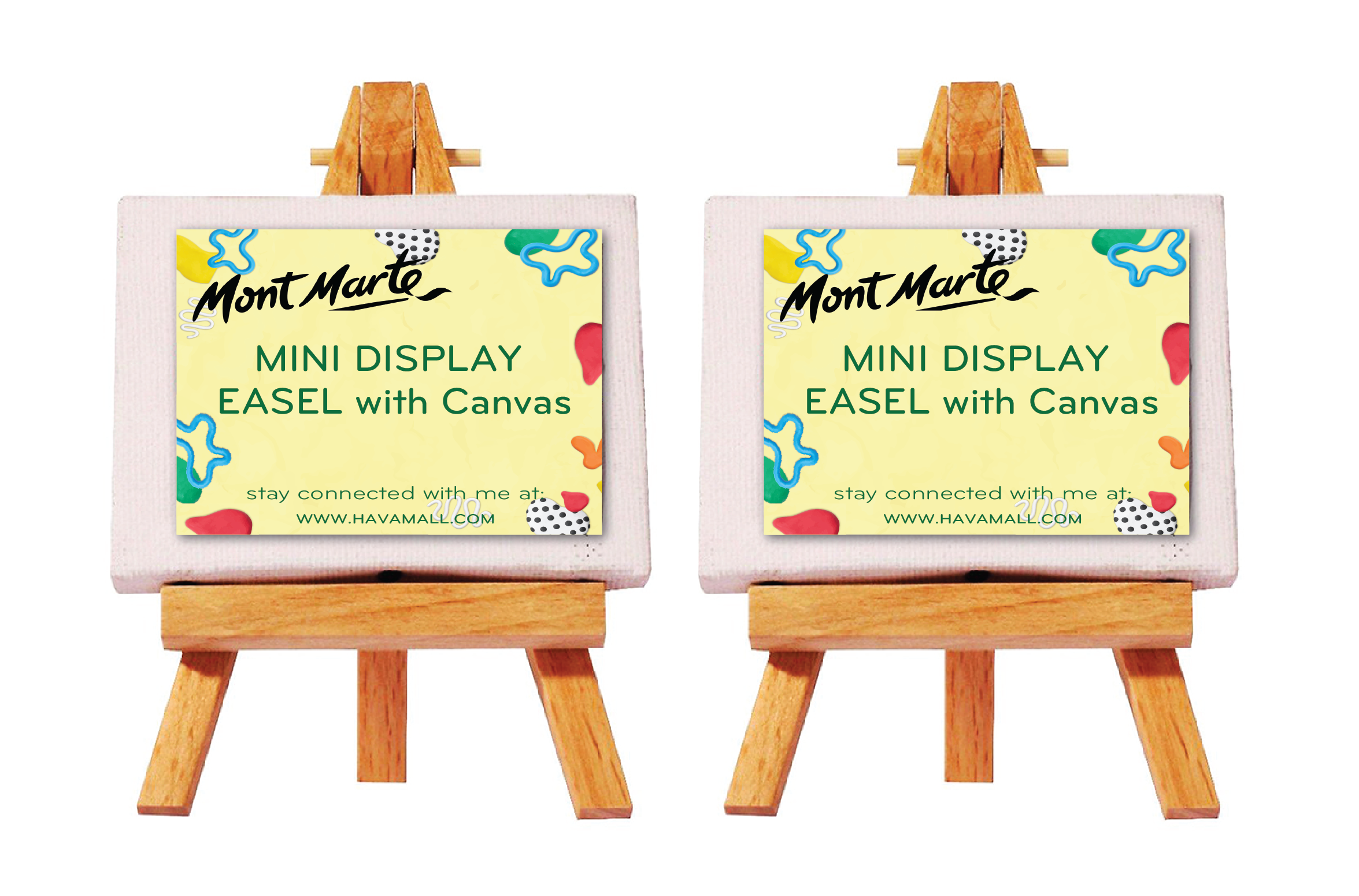 Combo 2 Giá Vẽ Mini Display Easel Canvas 8x10cm Mont Marte