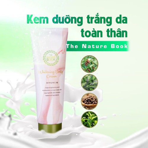 Kem dưỡng trắng toàn thân The Nature Book Whitening Body Cream 100g