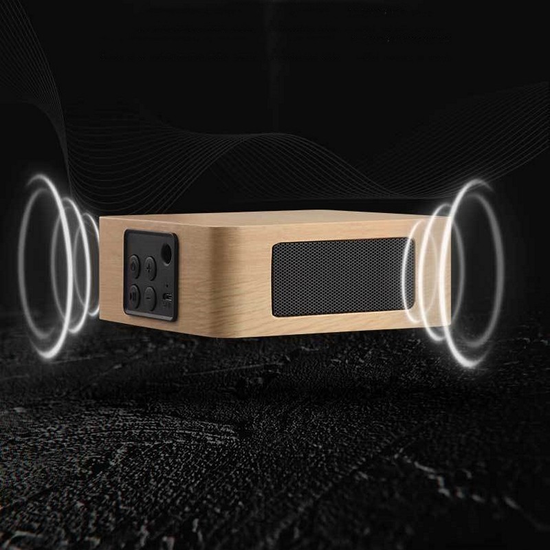 Loa Gỗ Bluetooth Q1A yellow wood - hàng nhập khẩu