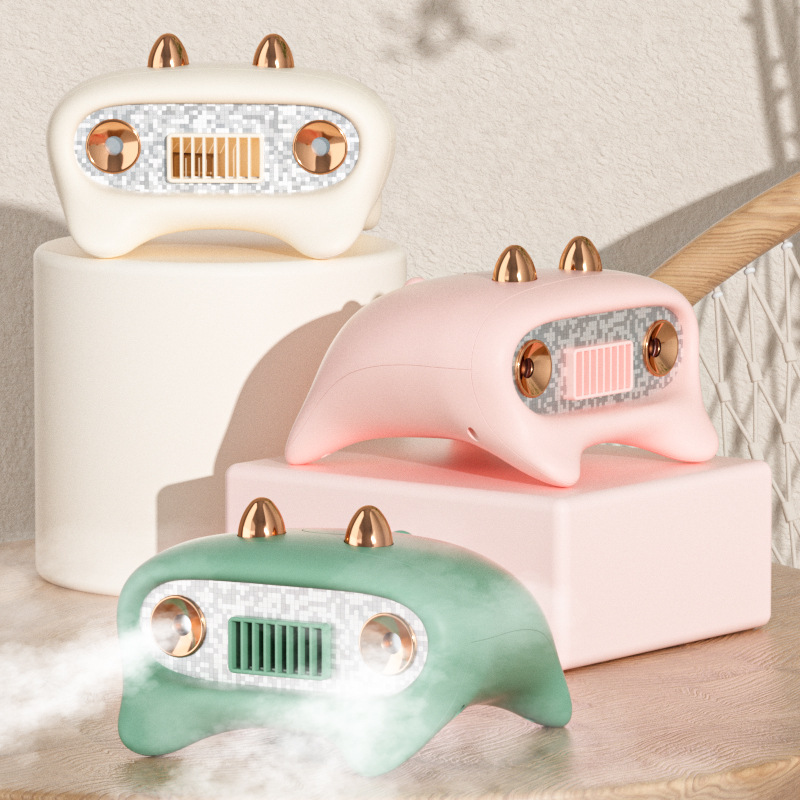 Đồ chơi quạt hơi nước để bàn phun sương mini sạc điện mẫu mới cute 3 chế độ cho văn phòng và học sinh